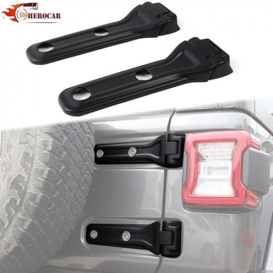 Black Tailgate Hinge Spare Tire Rear Door Bracket Trim For Jeep Wrangler JL 18+