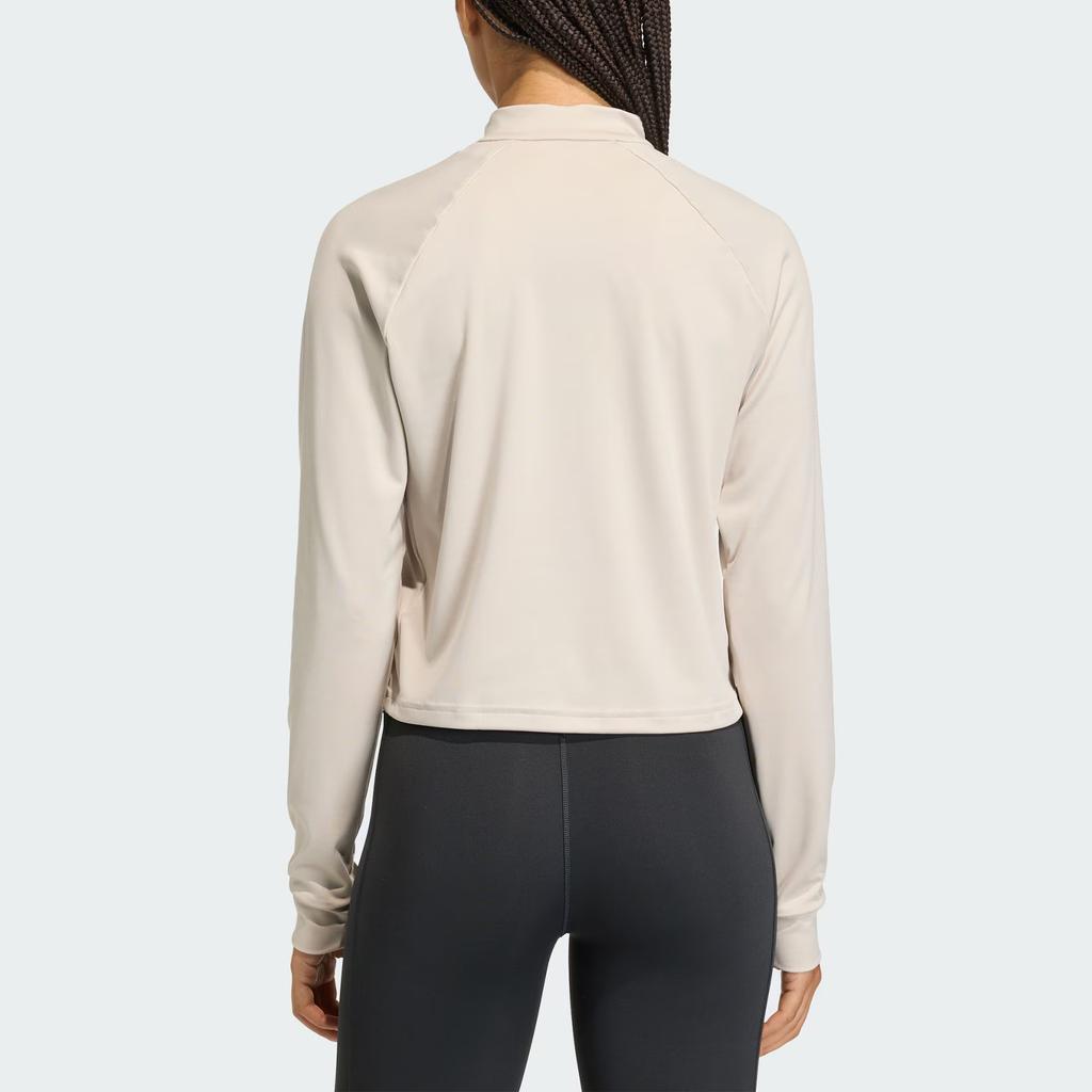 adidas We 1/4 Zip Sports Stand Collar Long Sleeve Quick Dry T-Shirt Women Tops KC0403
