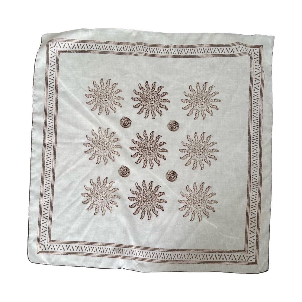 Flower Print Hair Scarf Hip Hop Punk Bandana Retro Square Headscarf  Girls хаки
