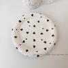 INS Wind High Beauty Stripe Wave Dot Under Glaze Ceramic Plate Dudu Dessert Plate Korean Breakfast Set VLOG Plate Dinner Set