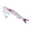 Fish Keychain Roseate Fish Scales Creative Lovely 3D Lifelike Fishing Keychain for Bag Decoration Present