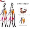 Synthetische Handgeflochtene Bunte Feder-Simulations-Perücken-Zopf Böhmischer Stil Gummiband Haaraccessoire Geeignet für Damen-Partys
