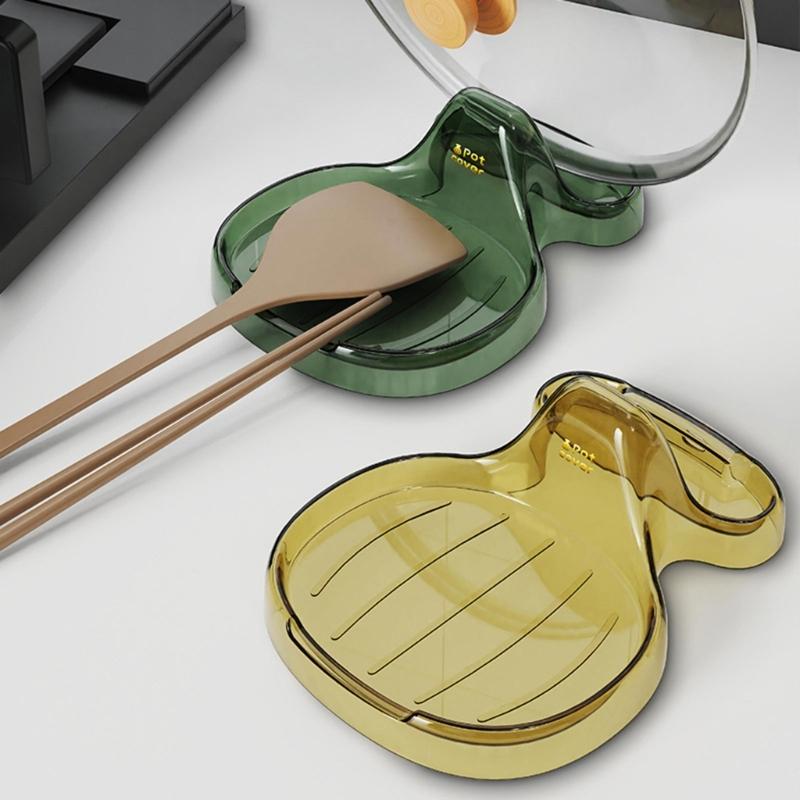 Pot Lid Holders Cooking Spatula Organizer Spoon Rest for Kitchen Counter Kitchen Utensil Gadgets Rest for Spoons Pot Lid