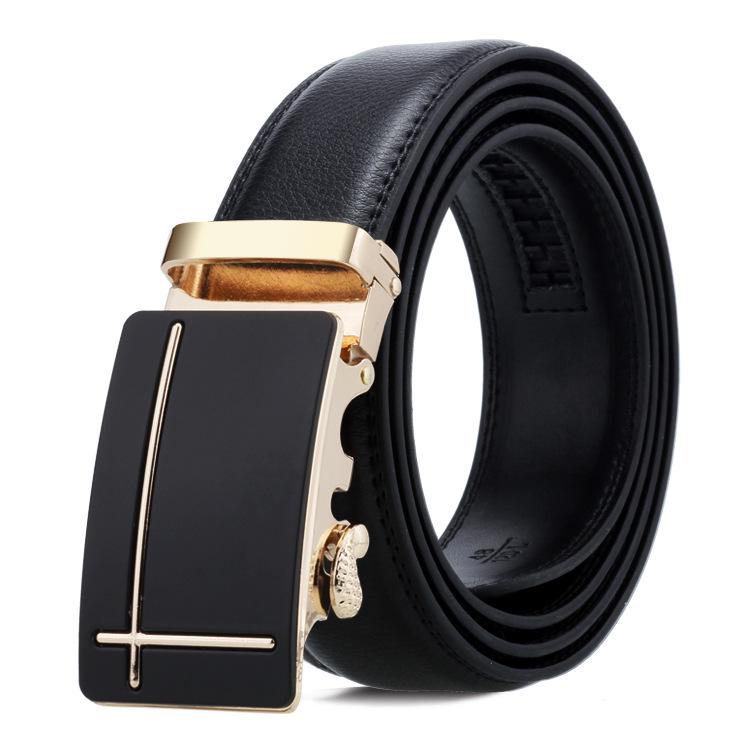 High Quality Men Fashion Automatic Buckle Leather Luxury Belts Male Alloy Buckle Belts for Men Ceinture Homme Cinto