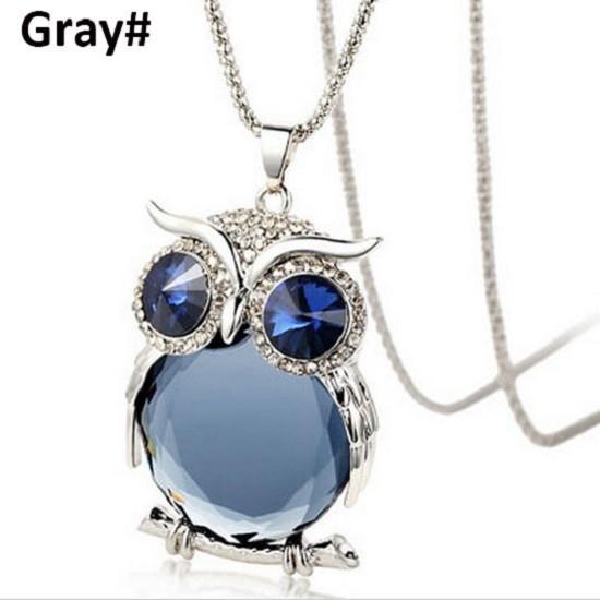 High Women Quality Fashion Rhinestone Crystal Pendant Animal Long Sweater Chain Jewelry Necklace