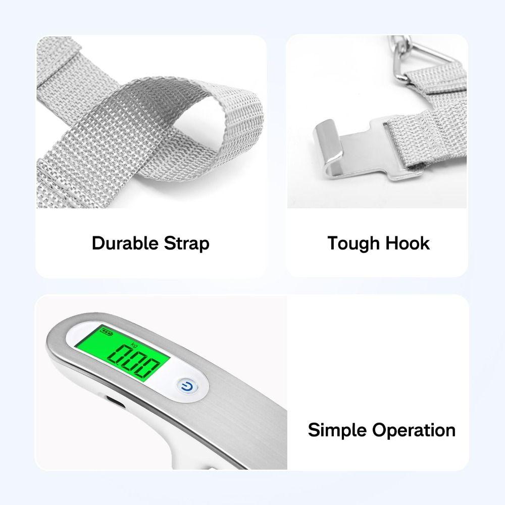 High-Precision Luggage Scale Backlit LCD Display Weighing Scale Digital Scale  Shipping