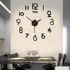 Nordic Simple Creative Punch-free Diy Wall Clock Living Room Entrance Silent Clock Mirror Digital Wall Sticker Decorative Clock
