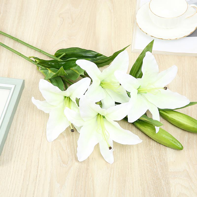 Fiori di Giglio Simulazione 3D Touch per Matrimonio e Decorazione della Casa