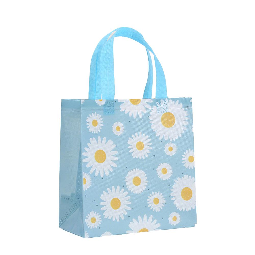 

12Pcs Sweet Daisy Theme Non-Woven Gift Packing Bag Flower Shopping Tote Bag for Kids Birthday Baby Shower Wedding Party Decor 23x22x11cm