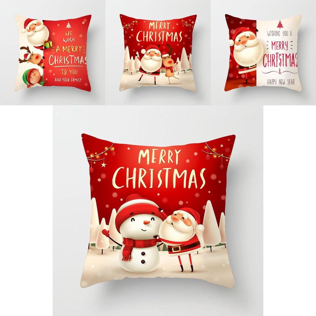 Gemütlicher Weihnachts-Weihnachtsmann-Kissenbezug für Sofa-Schlafzimmer-Dekor