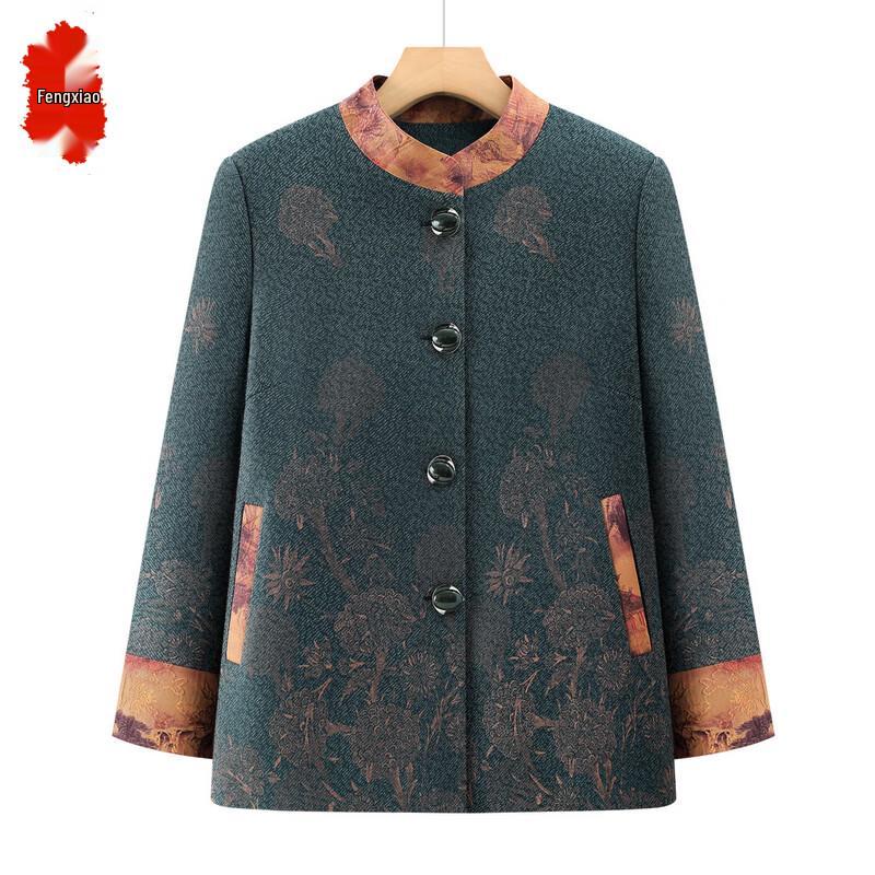 

Весенняя женская куртка в китайском стиле для пожилых 3XL