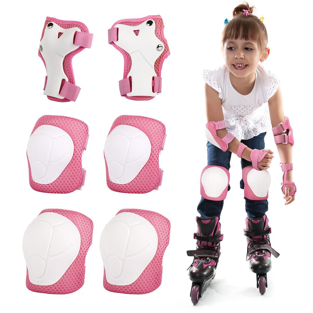Kids Roller Skating Protective Gear Set 6 Pieces Thickened Protection for 3-7 Years Old Children Outdoor Sports