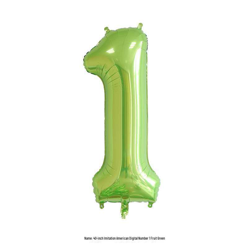 40" Green Digital Aluminum Foil Balloon for Birthdays & Weddings