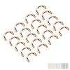 20 Set Metallspännen för Väska Båge U-form Ring Spänne Anslutning med Skruvar för Läder Cr