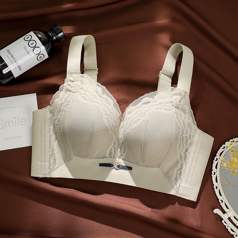 "Lace Breathable Adjustable Push-Up Bra - Anti-Sag, Wire-Free for All Bust Sizes"