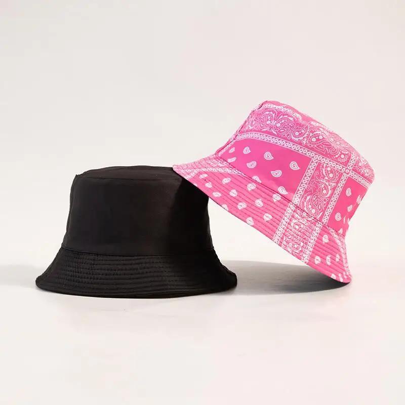 New Street Graffiti  Men's Bucket Hat Double-Sided Hip Hop   Outdoor Women Caps Beach Sun Protect Fishing Unisex Bonnet