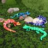 10Pcs Wholesale 3D Printed Toy Ornaments Decoration Lizard Gecko Integrated Joint Mobility Statue Ornament Home Decor