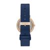 SIGNATUR LILLE Two-Hand Ocean Blue Leather Watch
