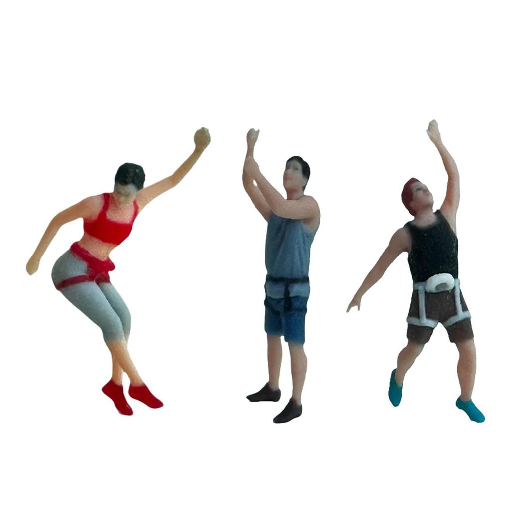 1/64 Scale Miniature Figure Model Rock Climbing Decoration Painted Tiny