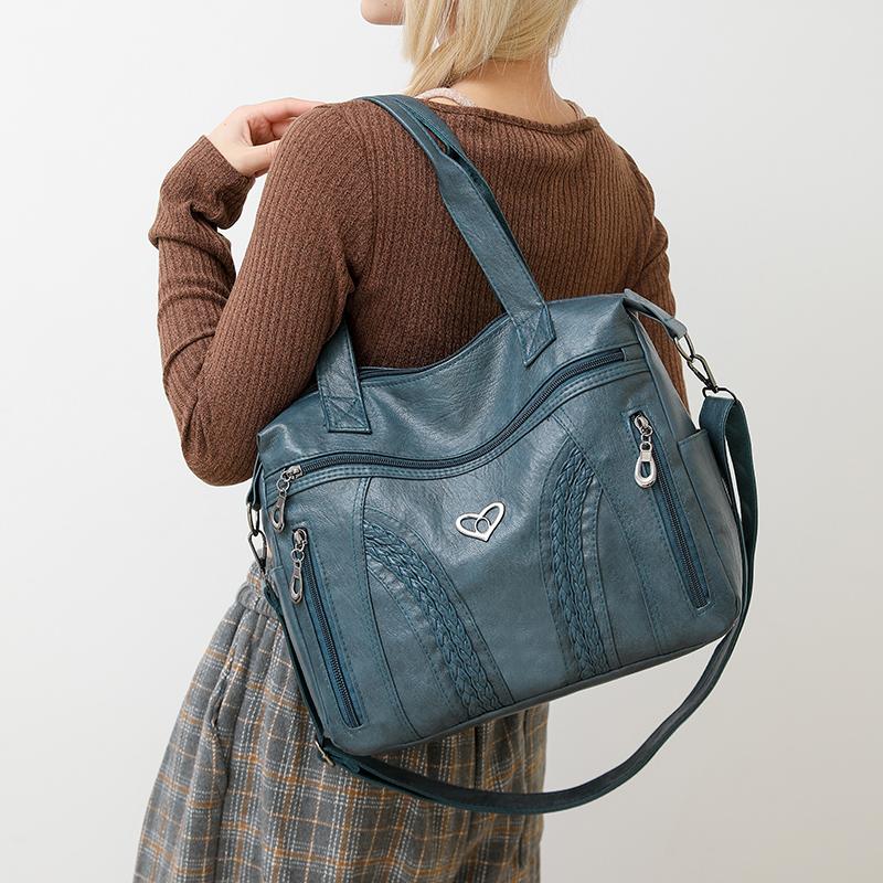 Women's Handbag Soft Leather Shoulder Bag Large Capacity Tote Bag