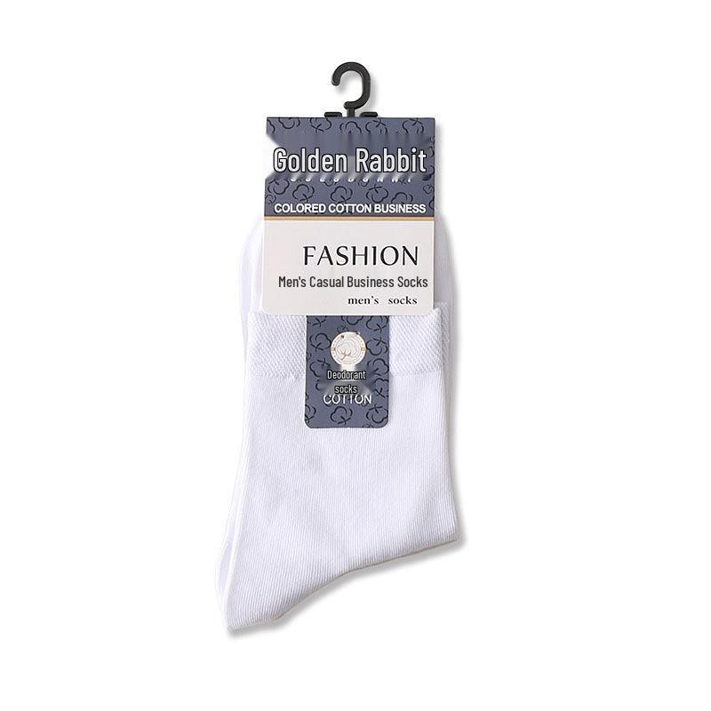 Herrensocken aus Xinjiang-Baumwolle, mittellang, reine Baumwolle, mitteldick, für Herbst und Winter.