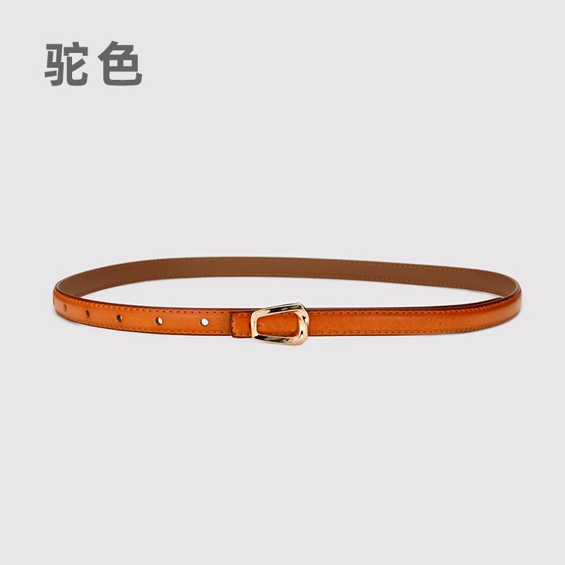 Leather Thin Belt Women'S Fashion Belt With Skirt Simple And Trendy Thin Belt Women'S Thin Belt