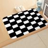 Zebra Print Animal Pattern Doormat Classic Geometric Striped Non-Slip Entrance Rug Modern Safari Wildlife Decor Carpet