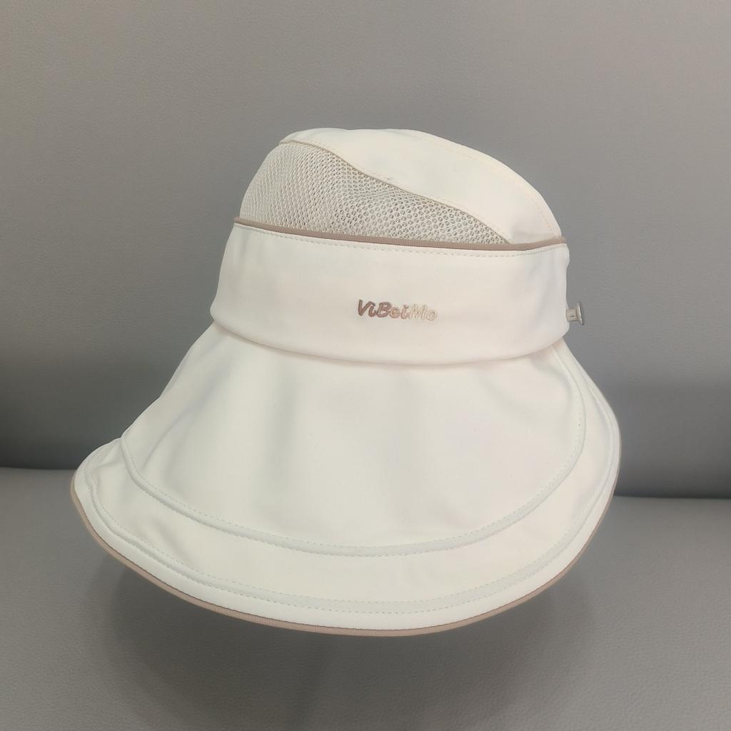 Empty top sun protection hat women's summer cold silk cool feeling large brim UV protection sun hat outdoor beach leisure versatile