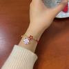 Fashion Flower Cartoon Animal Bracelet With Bell Women Cute Fox Vintage Jewelry Lucky Rope Bracelet For Family Lovers Gift