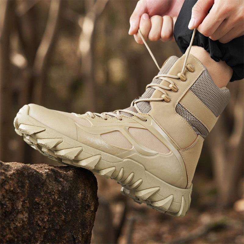 High Quality Warm Men Boots High Top Non Slip Hiking Boots Outdoor Lightweight Hunting Trekking Camping Work Boot Ankle Boots