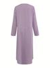 2026 Spring/Summer Women's Artistic V-Neck Loose Hem Dress - European-American Style