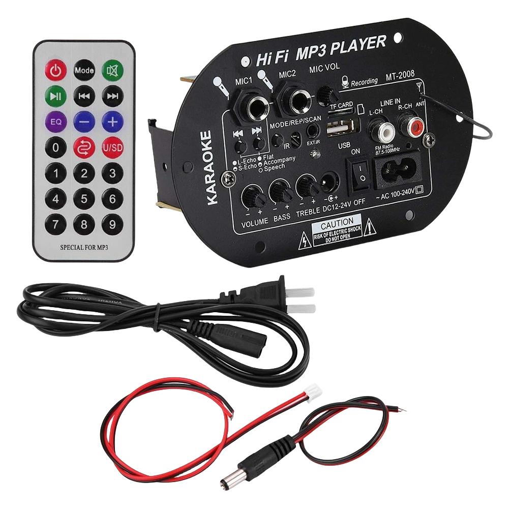 Car Subwoofer Bluetooth-Compatible High Power FM Car Music Bass Sound DIY Power Amplifier Module Karaoke Audio Speaker Subwoofer