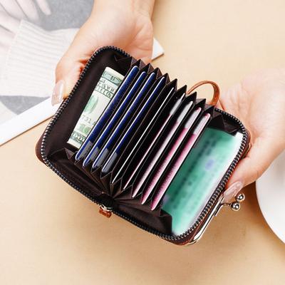 Yousheng Faux Leather Women Wallet Credit Card Holder Zipper Purse Portable Lightweight Travel Mini Coin Pouch Clutch Organizer Storage Bag