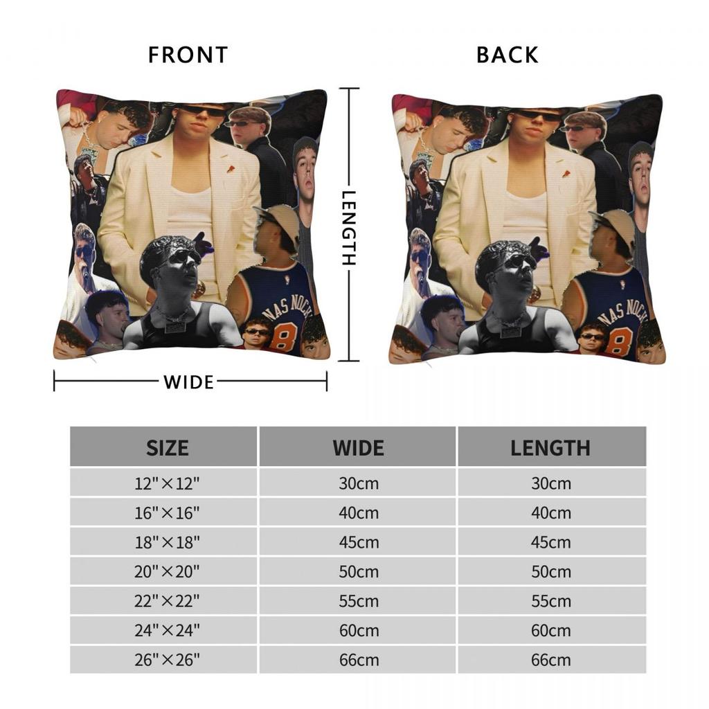 Rapper Quevedo Spanish Singer Pillow Cover Polyester Pillow Case Cushion Cover Fashion Pillowcases For Sofa Bedroom Home Decor