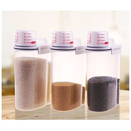 Value Set of 2 Asvel Airtight Rice Containers, 2kg, White, 7509