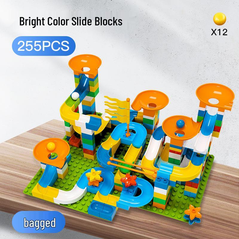 Large Particle Versatile Track Blocks Compatible with LEGO for Children Aged 3-6