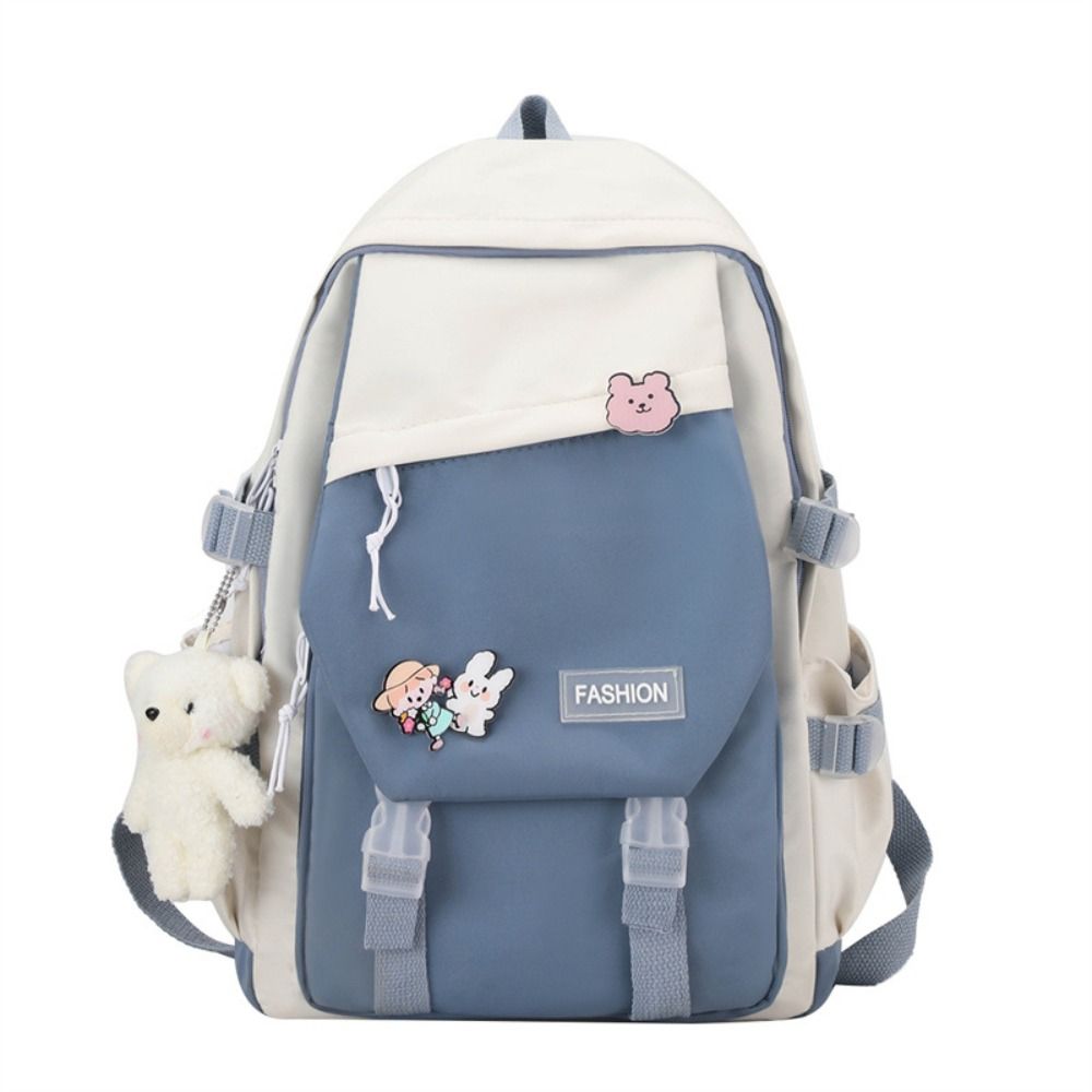 Nylon Book Bag Multifunctional Waterproof Large Capacity Backpack School Bag Boys Girls
