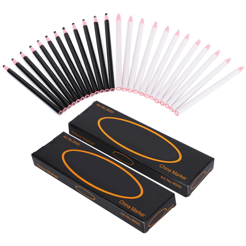 24Pcs Tailor Chalk Pens Line Drawing Clothing Glass Ceramic Furniture Marking Pencil