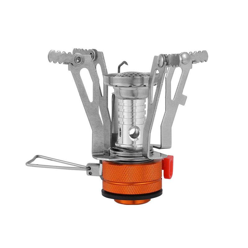 Hot Selling Integrated Mini Stove burner Simple Camping Cookware Folding Stainless Steel Stove оранжевый