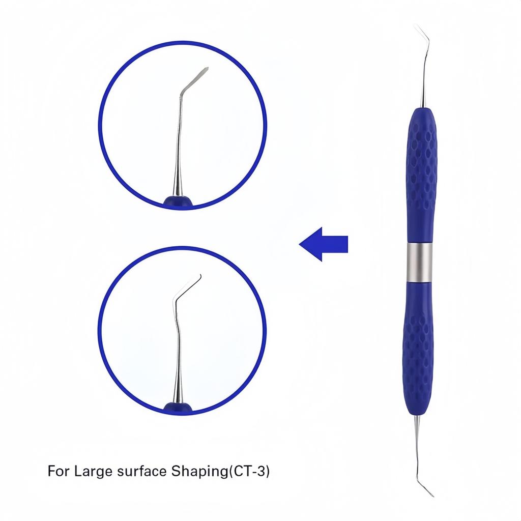 1Pc Dental Resin Filler Aesthetic Restoration Knife Silicone Handle Germany Steel Dentistry Tools for Dentists