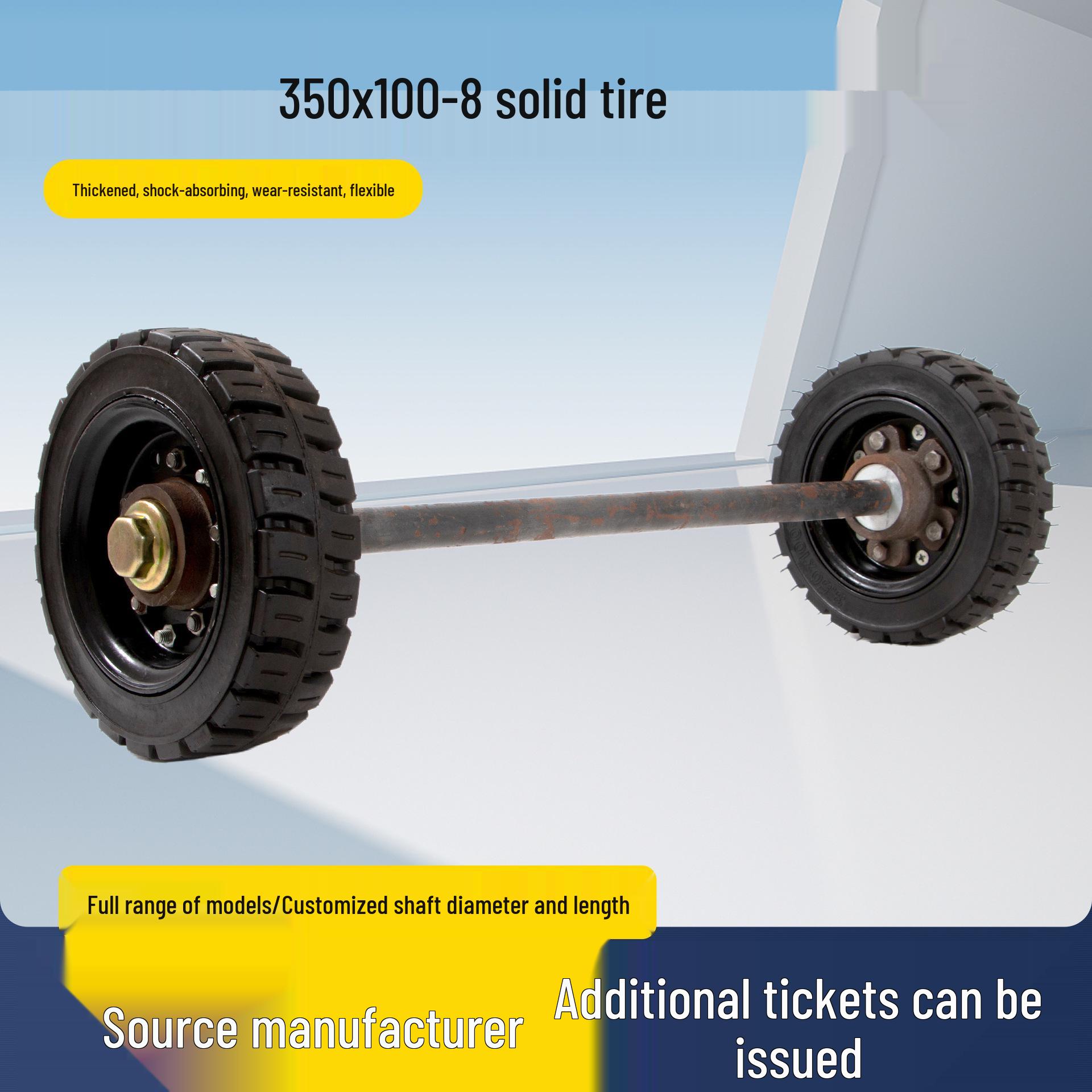 Enhanced 350x100-8 Impact-Resistant Solid Tire for Multi-Device Use Solid Tire Single Wheel