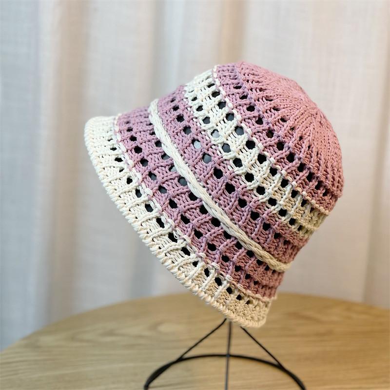 

Summer Fashion Fisherman Hat Women s Stylish Sun Hat With Wide Brim Adjustable Size For Sun Protection рожевий