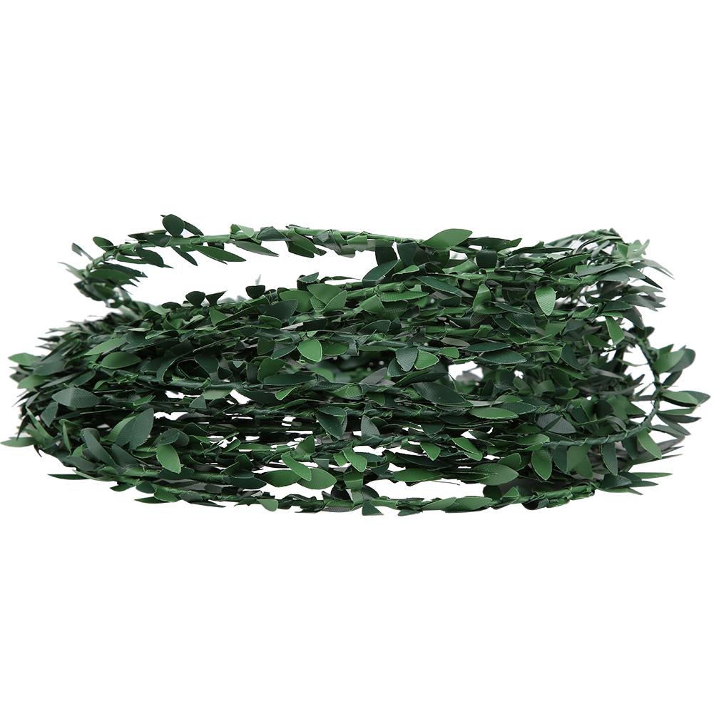 Guirnalda de Hiedra Artificial de 7,5M, Enredadera Falsa de Hojas Verdes con Cable Flexible, Hojas de Plástico Realistas para Decoración de Bodas y Fiestas, Diadema