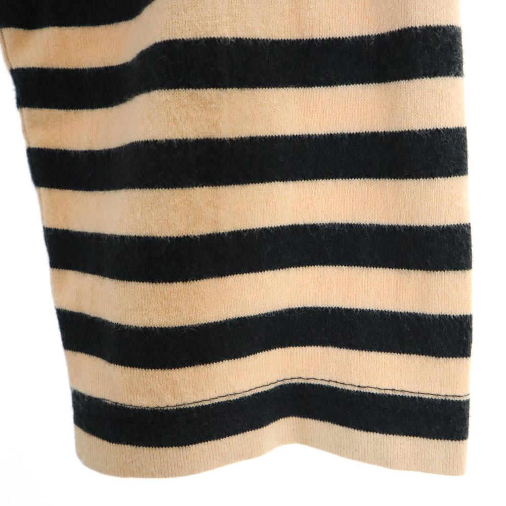 Marimekko Bordürenmuster 7/8-Ärmel U-Boot-Ausschnitt T-Shirt XS Beige Damen Gebraucht