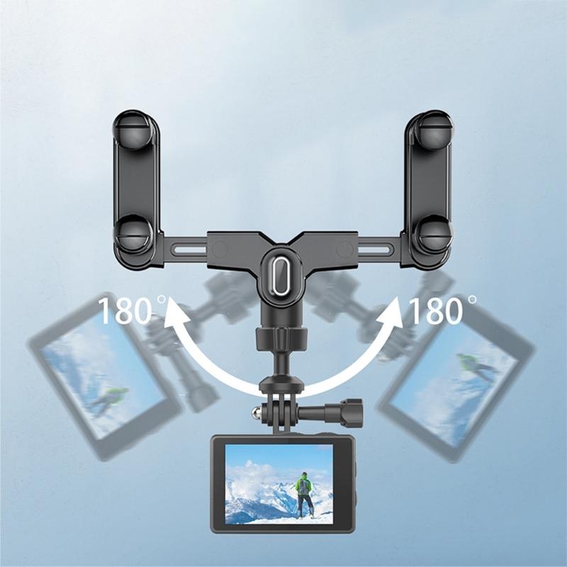 360 Adjustable Car Rearviews Mirror Camera Holder for Sports Action Cameras with AntiShake Mounting Bracket