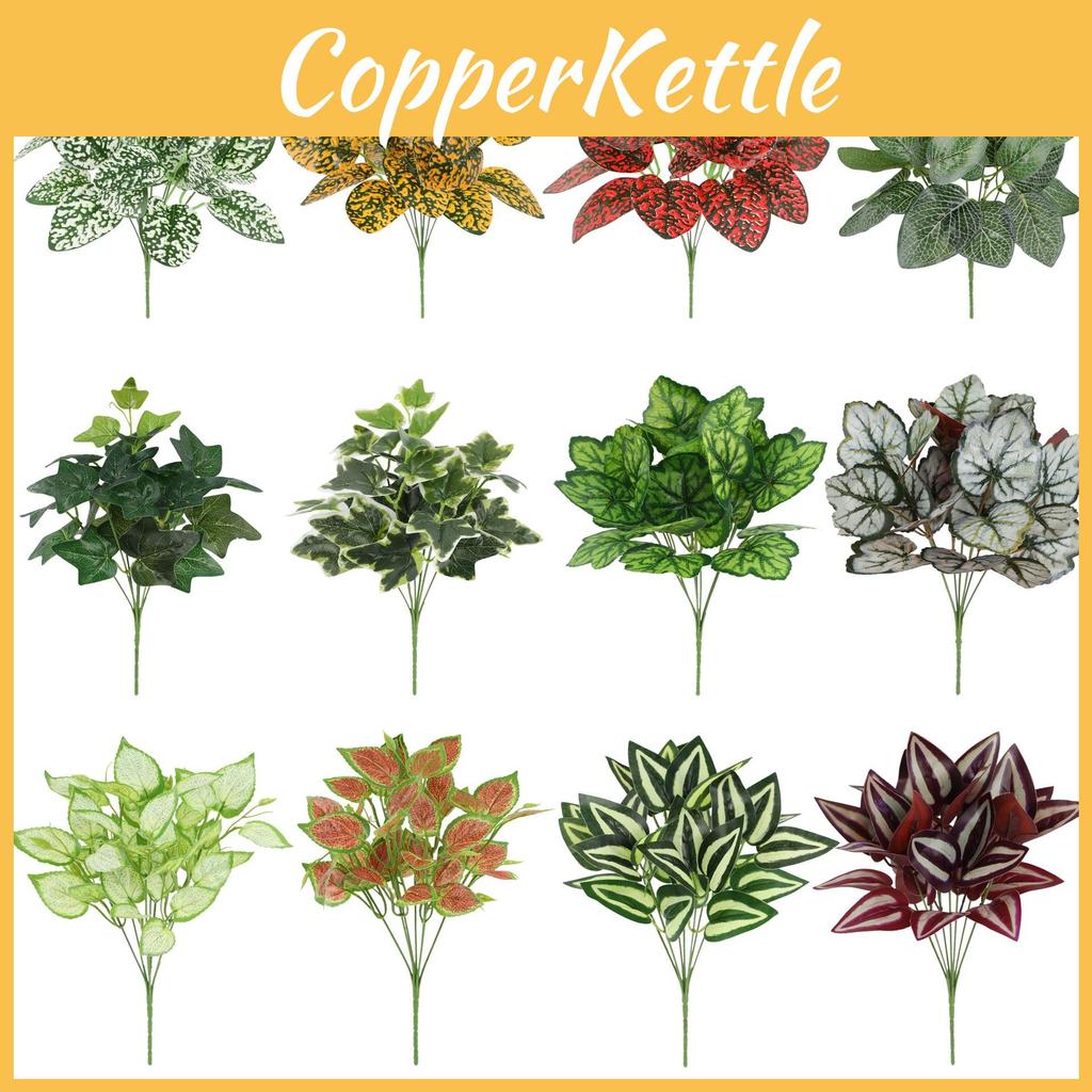 Indoor Faux Plant Leaves Bouquet High Quality Plastic And Silk Material