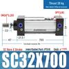 SC63 High Thrust Small Pneumatic Cylinder, Model SC40/50/80/100*125X150X200X500-S