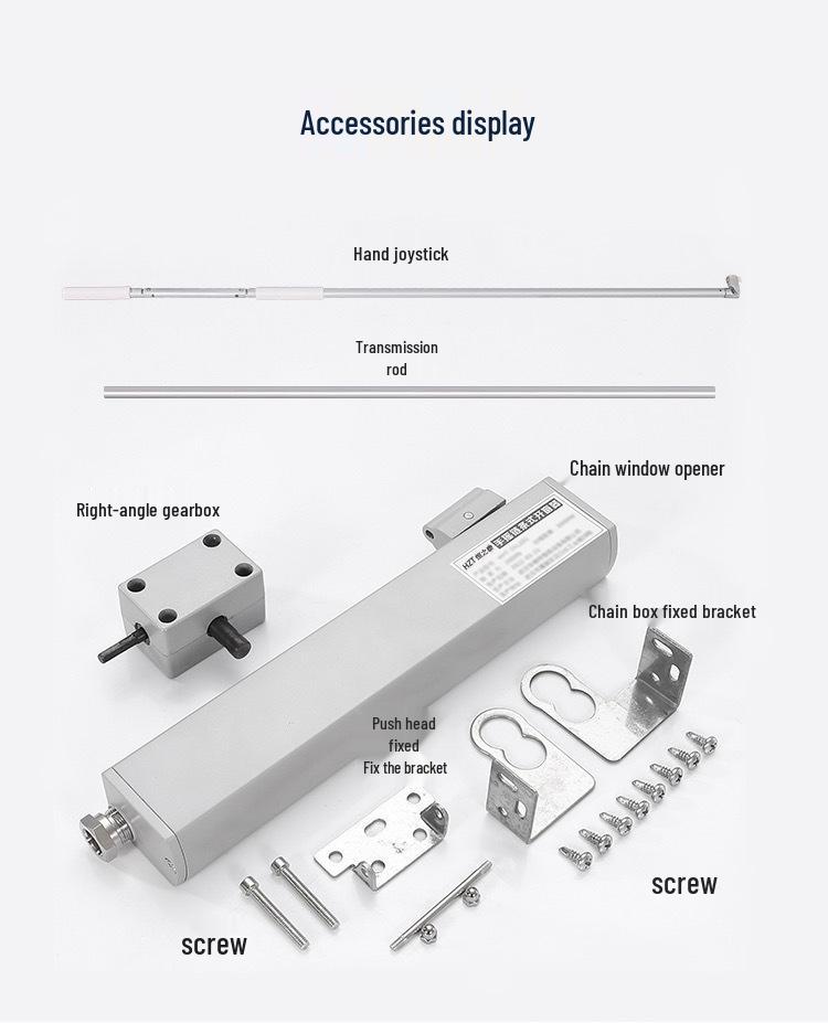 Manual Chain-Operated High Window Opener for Casement Windows - Fire Smoke Exhaust Ventilation System