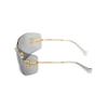Miu Miu Letter Logo Thin Arm Alloy Irregular Shape Sunglasses Women sunglasses Gold MU54YS5AK30B