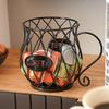 Coffee Pods Holder Mug Shape Coffee Capsule Basket Metal Wire Coffee Pods Organizer for Home Cafe Counter Table Bar